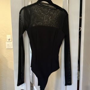 Black Abercrombie long sleeve bodysuit size S